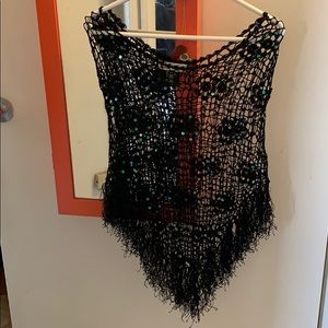 The great American sweater co. Lace poncho.